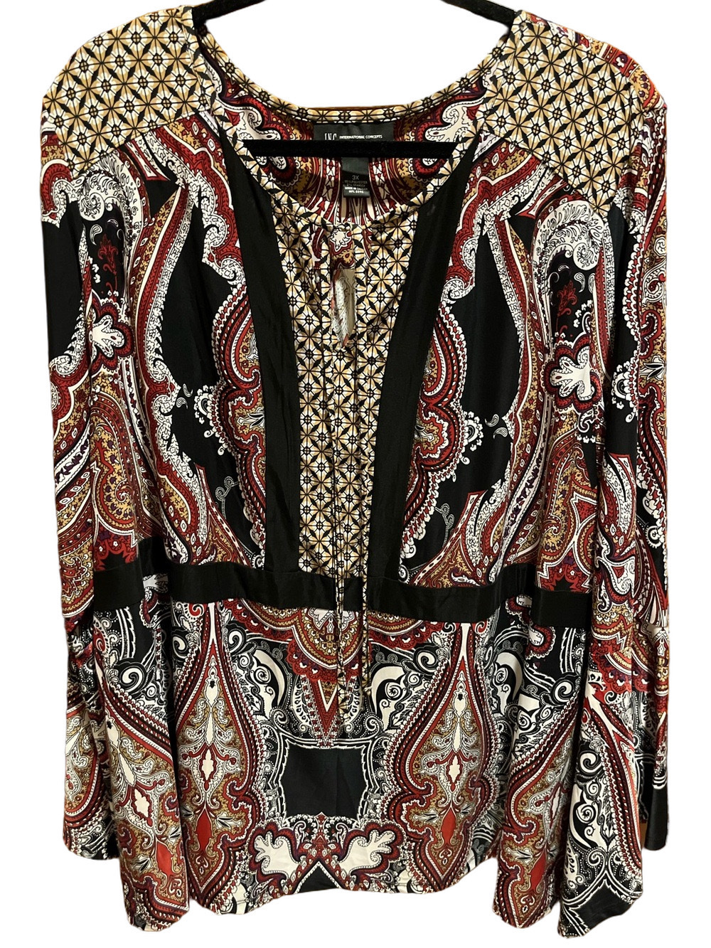 306. WOMENS INC INTERNATIONAL CONCEPTS 3X DETAIL TOP